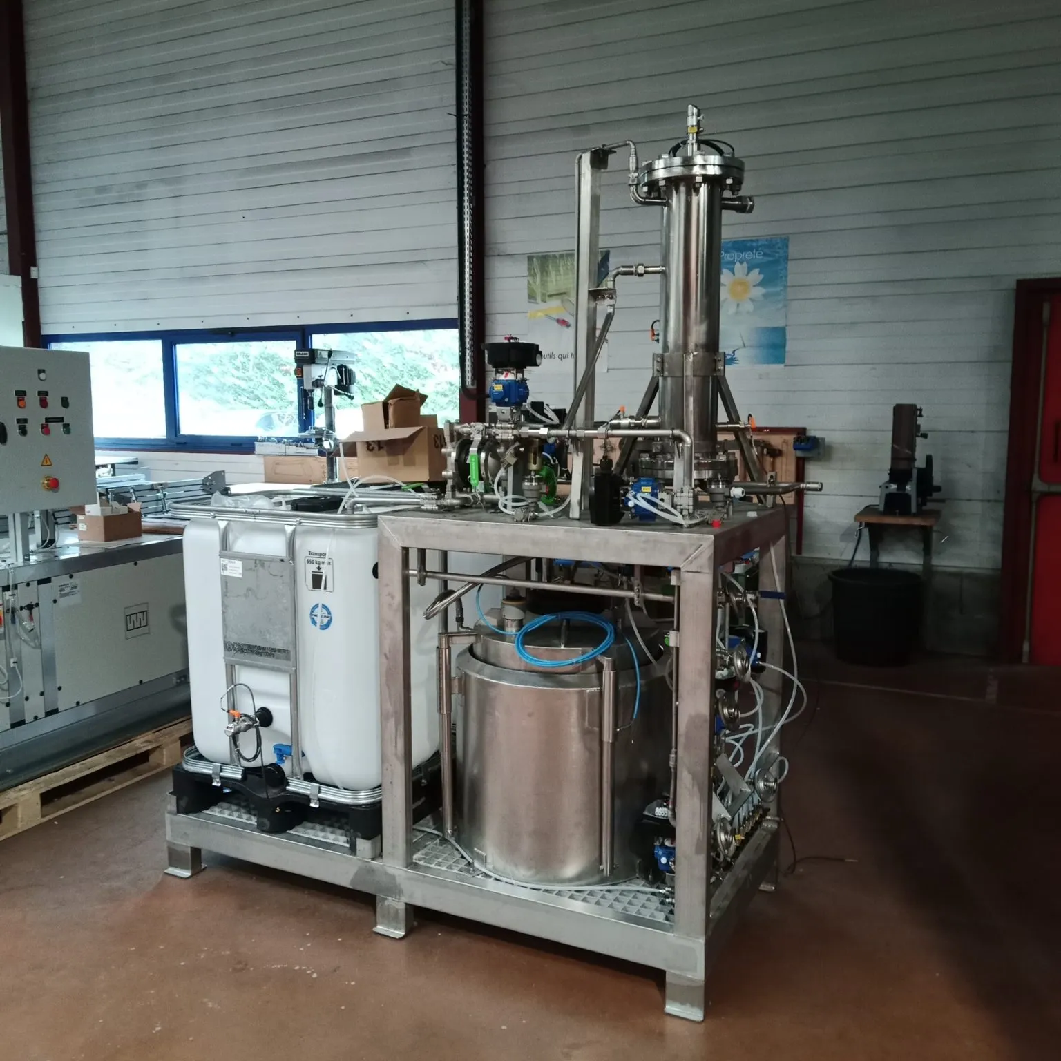Installation de process industriel pilotée